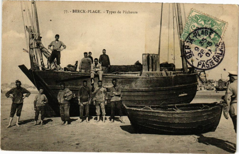 Carte postale ancienne Berck-Plage - Types de Pécheurs à Berck