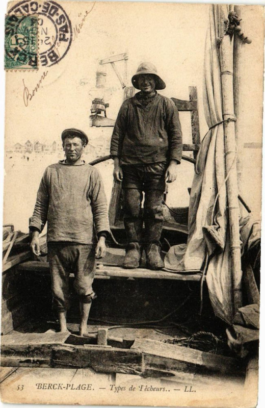 Carte postale ancienne Berck-Plage - Type de Pécheurs... à Berck