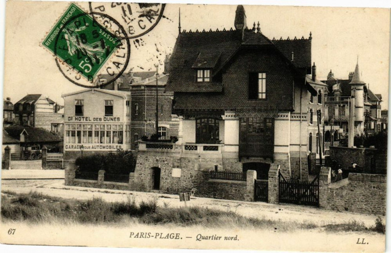 Carte postale ancienne Paris-Plage - Quartier nord
