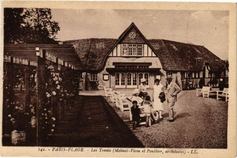 Carte postale ancienne Paris-Plage - Les Tennis
