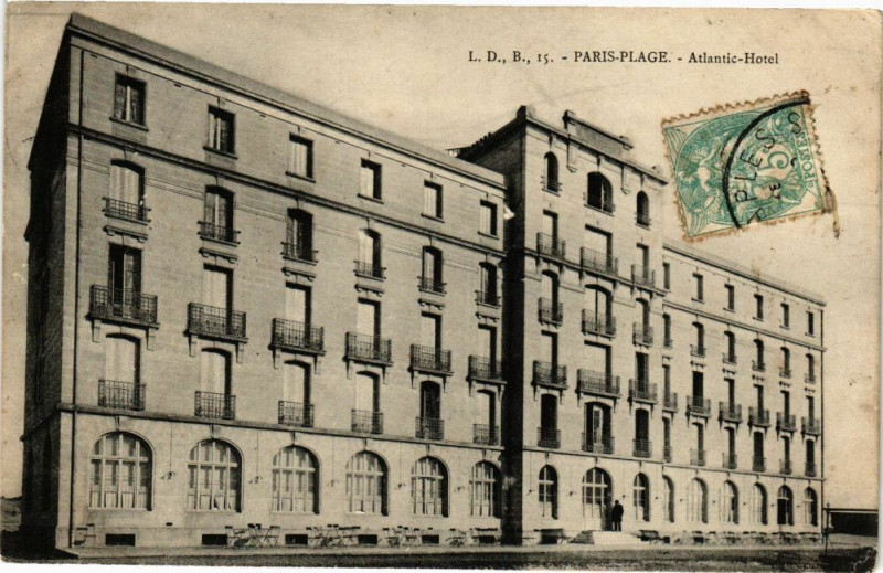Carte postale ancienne Paris-Plage - Atlantic Hotel