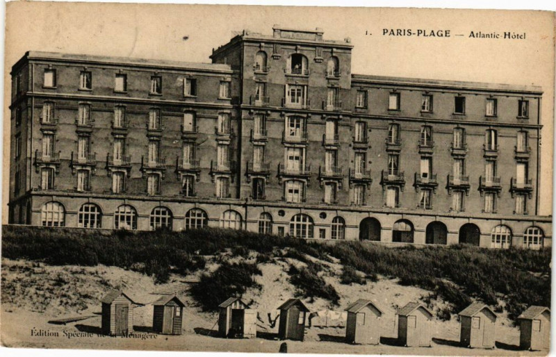 Carte postale ancienne Paris-Plage - Atlantic Hotel