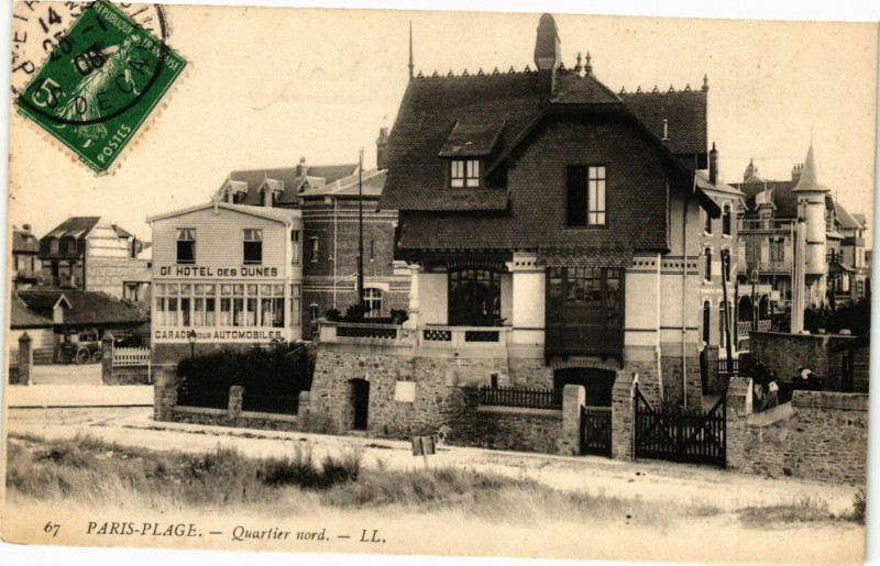 Carte postale ancienne Paris-Plage - Quartier nord