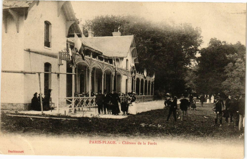 Carte postale ancienne Paris-Plage - Chateau de la Forét