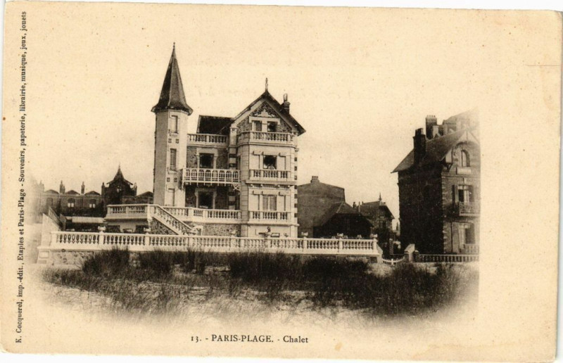 Carte postale ancienne Paris-Plage - Chalet
