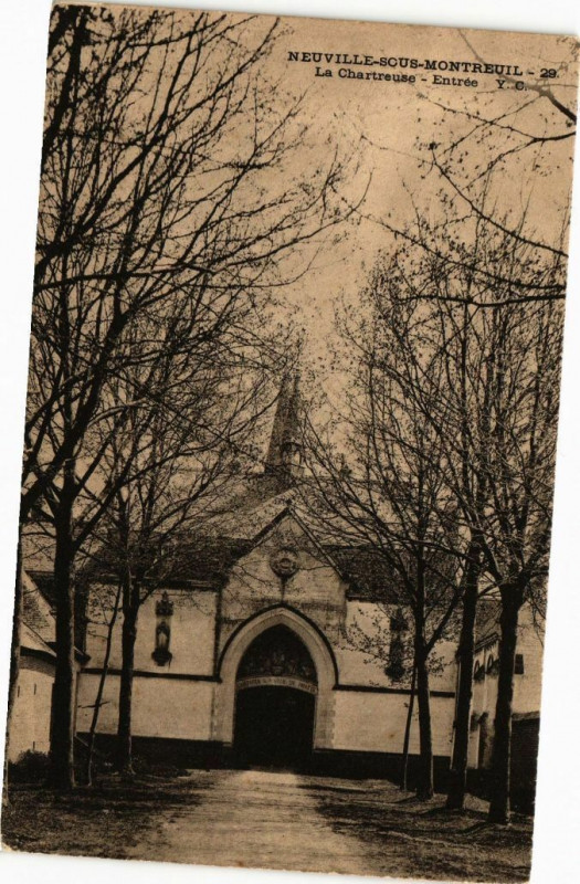 Carte postale ancienne Neuvelle-sous-Montreuil - La Chartreuse - Entrée à Montreuil