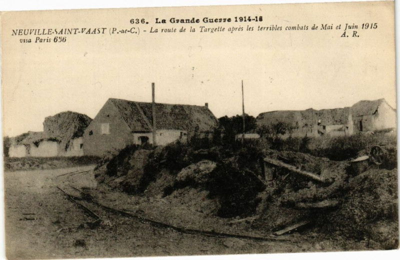 Carte postale ancienne Neuvelle Saint-Waast - La route de La Targette