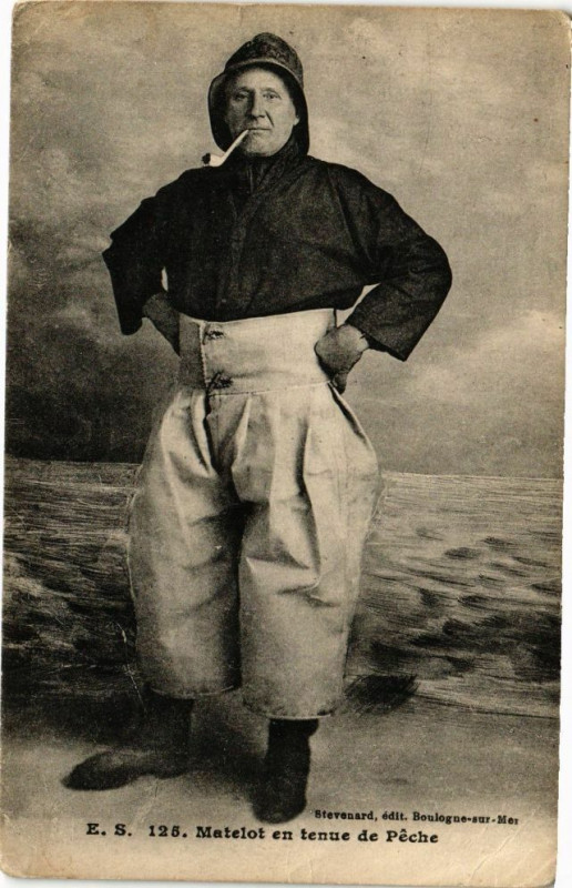 Carte postale ancienne Matelot en tenue de Péche