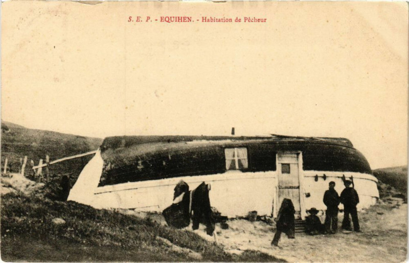 Carte postale ancienne Equihen - Habitation de Pécheur