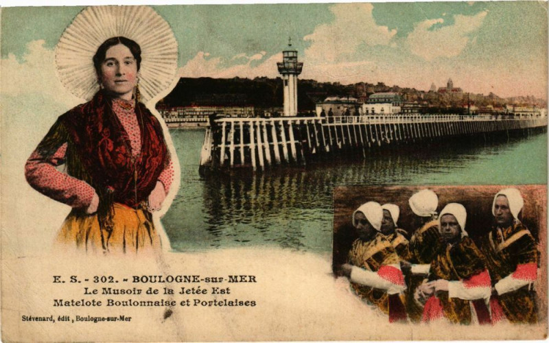 Carte postale ancienne Boulogne-sur-Mer - Le Musoir de la Jetée Est Matelote à Boulogne-sur-Mer
