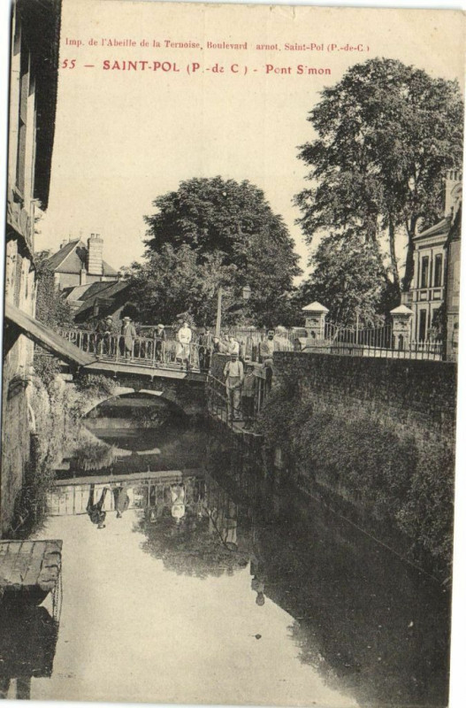 Carte postale ancienne Saint-Pol Pont Simon