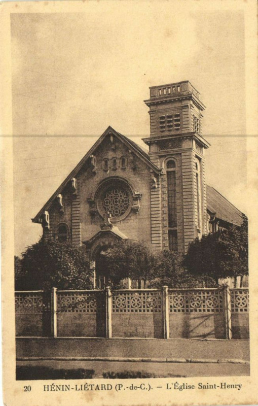 Carte postale ancienne Hénin-Létard L'Eglise Saint-Henry