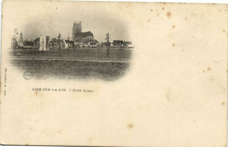 Carte postale ancienne Aire-sur-la-Lys Coté Ouest à Aire-sur-la-Lys