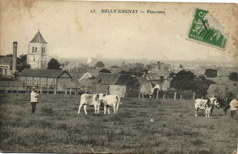 Carte postale ancienne Bully-Grenay - Panorama à Grenay