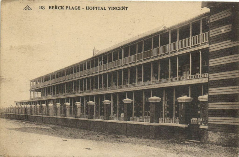 Carte postale ancienne Berck-Plage - Hopital Vincent à Berck