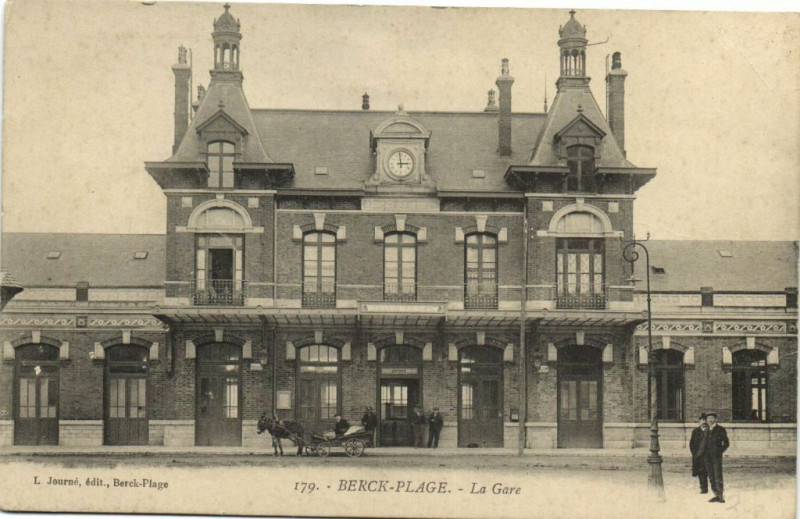 Carte postale ancienne Berck-Plage - La Gare à Berck