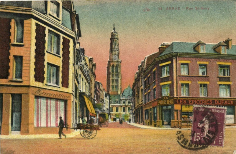 Carte postale ancienne Arras - Rue Saint-Géry à Arras