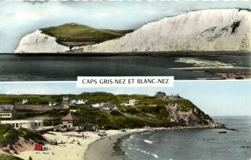 Carte postale ancienne Cap Gris-Nez et Blanc-Nez