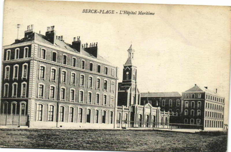 Carte postale ancienne Berck-Plage - L'Hopital Maritime à Berck