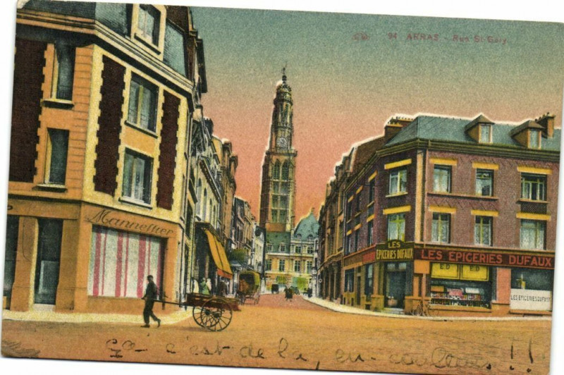 Carte postale ancienne Arras - Rue Saint-Géry à Arras