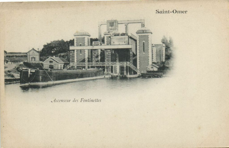 Carte postale ancienne Saint-Omer - Ascenseur des Fontinettes à Saint-Omer