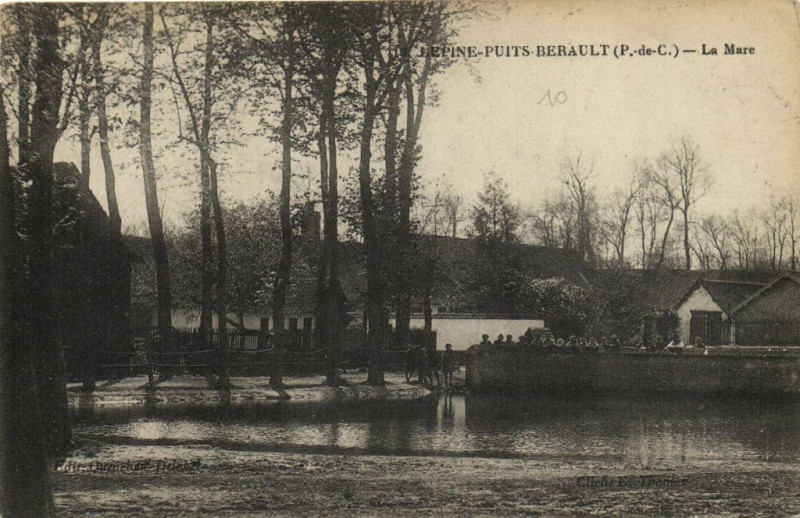 Carte postale ancienne Lepine Puits Berault-La Mare à Lépine