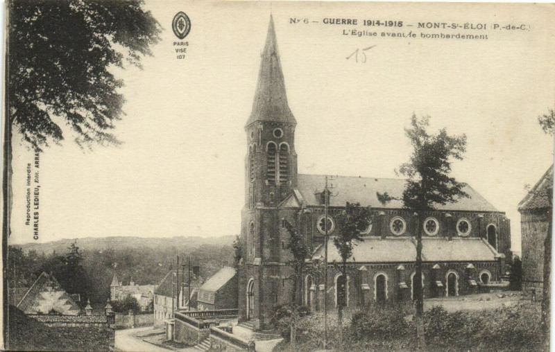 Carte postale ancienne Guerre-Mont S'Eloi