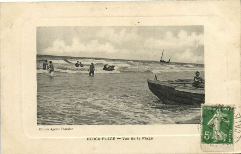 Carte postale ancienne Berck-Plage - Vue de la Plage à Berck