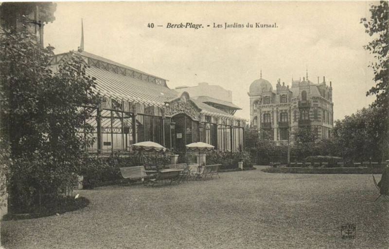 Carte postale ancienne Berck-Plage - Les Jardins du Kursaal à Berck