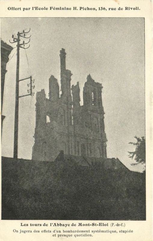 Carte postale ancienne Les tours de l'Abbaye de Mont Saint-Eloi