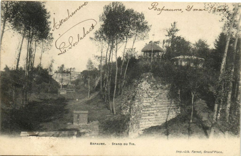 Carte postale ancienne Bapaume - Stand du Tir à Bapaume