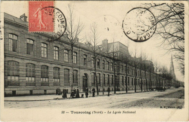 Carte postale ancienne Tourcoing - Le Lycée National à Tourcoing