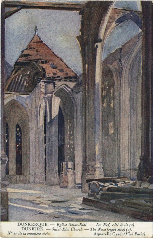 Carte postale ancienne Dunkerque - Eglise Saint-Eloi à Dunkerque