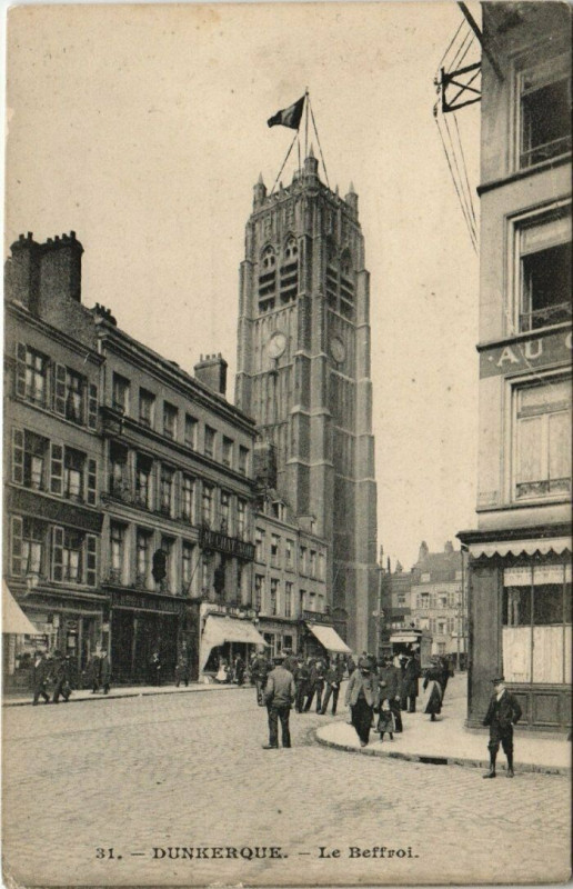 Carte postale ancienne Dunkerque - Le Beffroi à Dunkerque