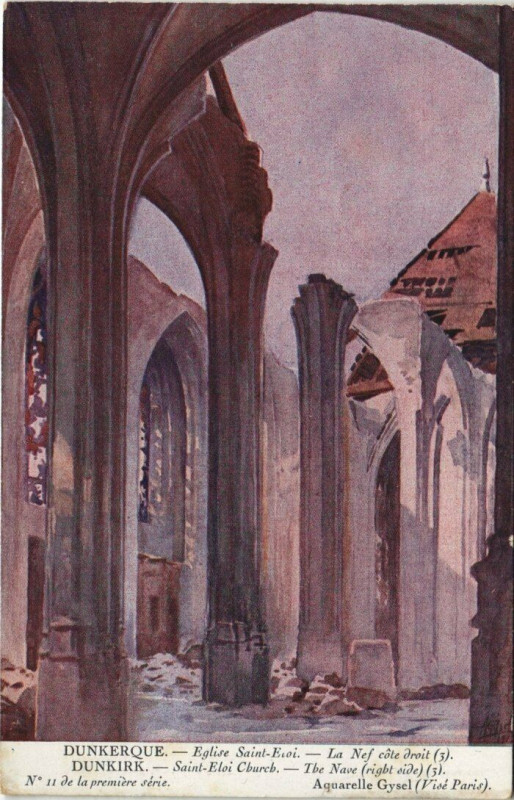 Carte postale ancienne Dunkerque - Eglise Saint-Eloi à Dunkerque