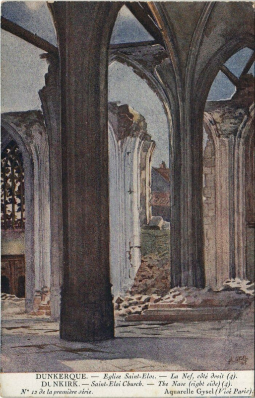 Carte postale ancienne Dunkerque - Eglise Saint-Eloi à Dunkerque