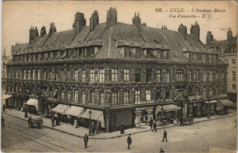 Carte postale ancienne Lille - L'Ancienne Bourse à Lille