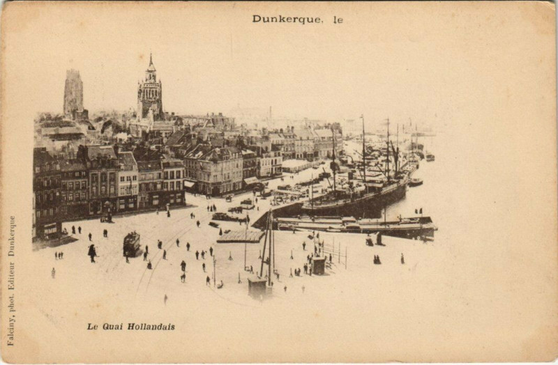 Carte postale ancienne Dunkerque - Le Quai Hollandais à Dunkerque