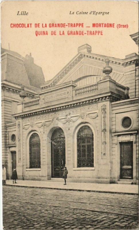 Carte postale ancienne Lille - La Caisse d'Epargne à Lille
