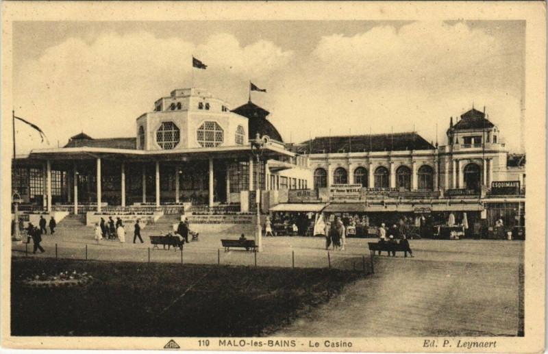 Carte postale ancienne Malo-les-Bains - Le Casino