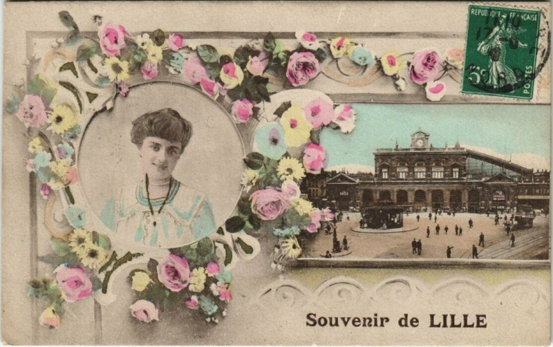 Carte postale ancienne Souvenir de Lille à Lille