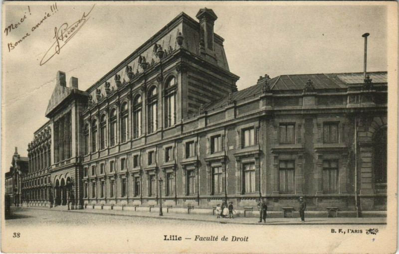 Carte postale ancienne Lille - Faculte de Droit à Lille