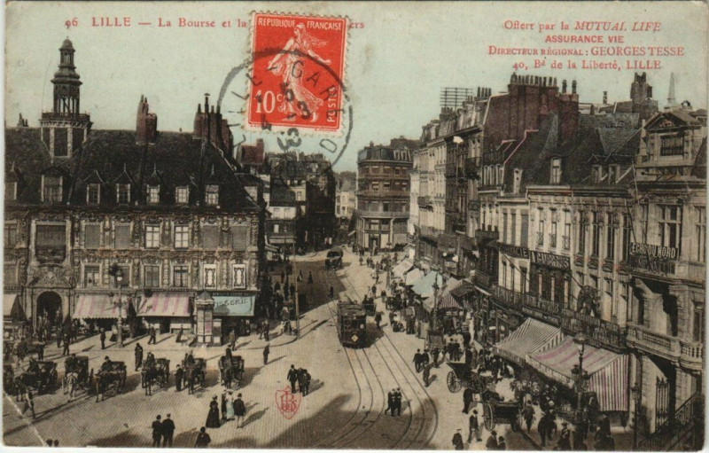 Carte postale ancienne Lille - La Bourse à Lille