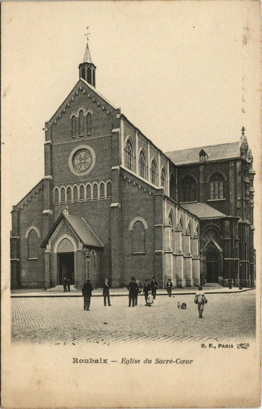 Carte postale ancienne Roubaix - Eglise du Sacre-Coeur à Roubaix