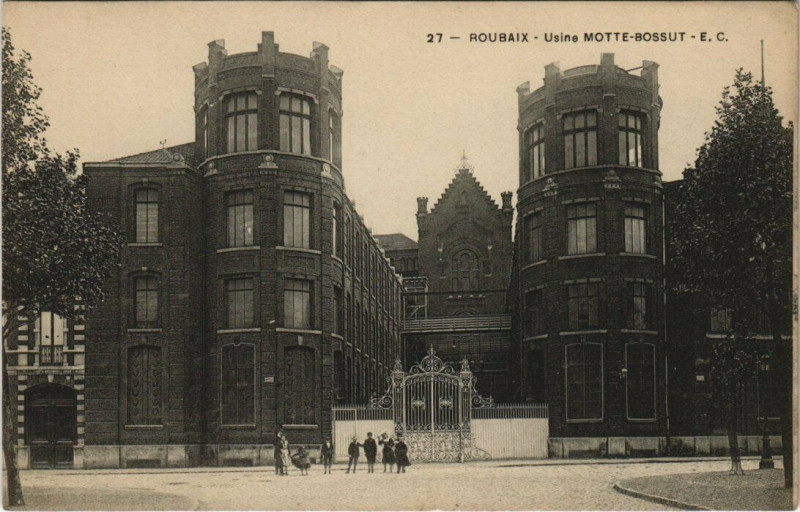 Carte postale ancienne Roubaix - Usine Motte-Bossut à Roubaix