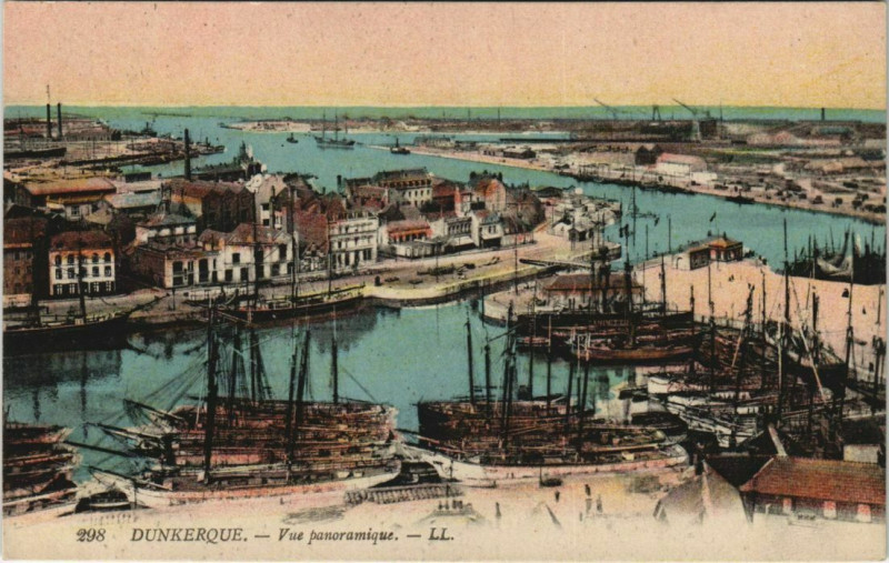 Carte postale ancienne Dunkerque - Vue panoramique à Dunkerque