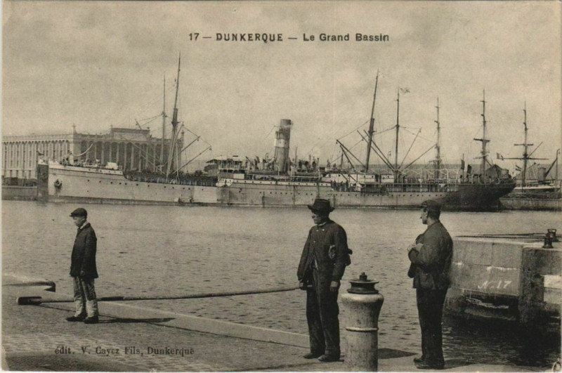 Carte postale ancienne Dunkerque - Le Grand Bassin à Dunkerque