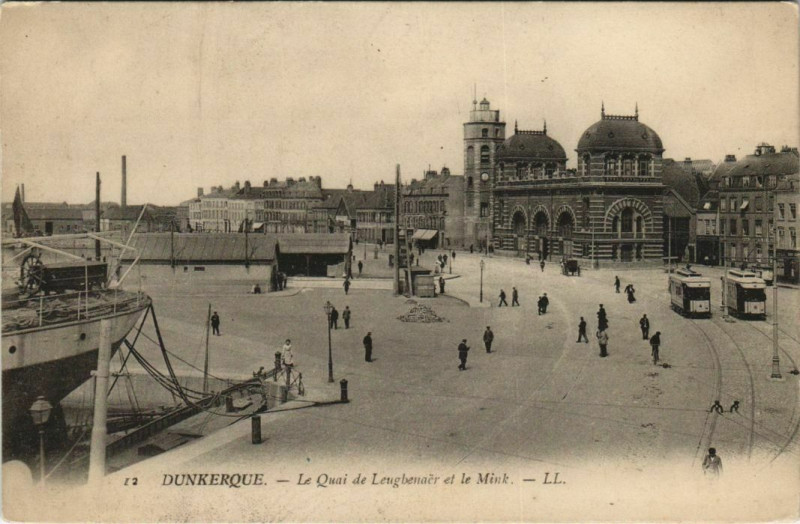 Carte postale ancienne Dunkerque - Le Quai de Leughenaer à Dunkerque