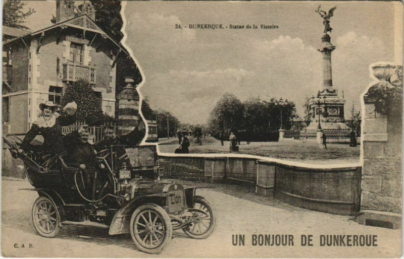 Carte postale ancienne Dunkerque - Statue de la Victoire à Dunkerque