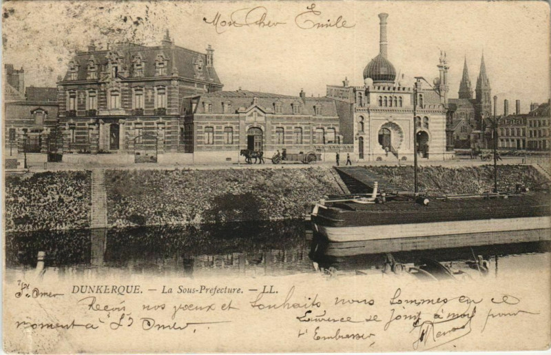 Carte postale ancienne Dunkerque - La Sous Prefecture à Dunkerque